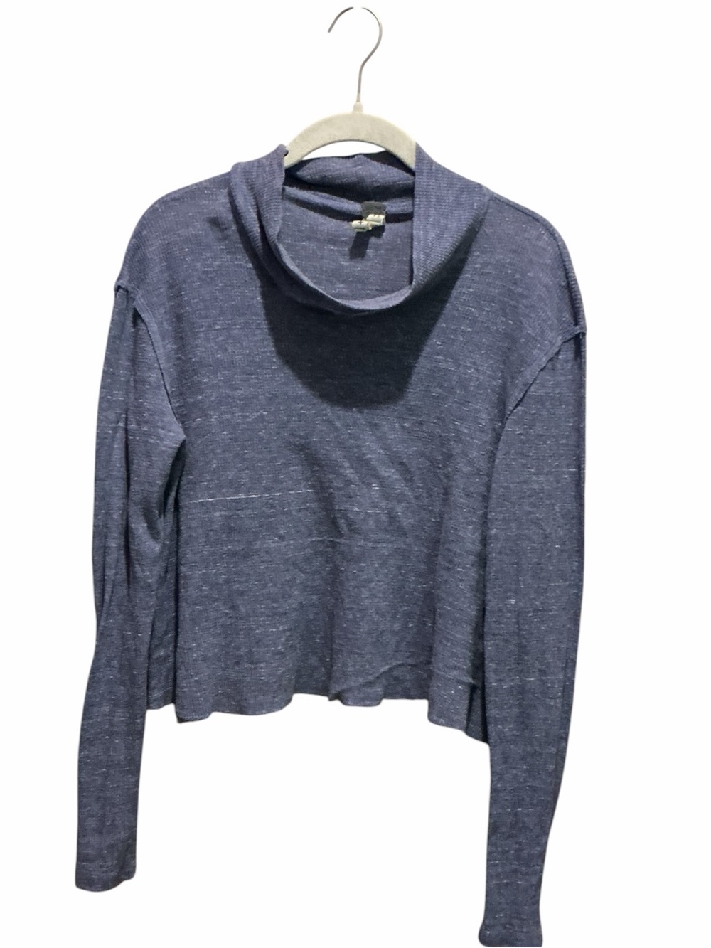 We The Free Ribbed Turtleneck Lightweight LongSleeve Runched Sweater